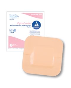 DynaLevin Bordered Foam 4 x4  Waterproof Adh Dressing Bx/10